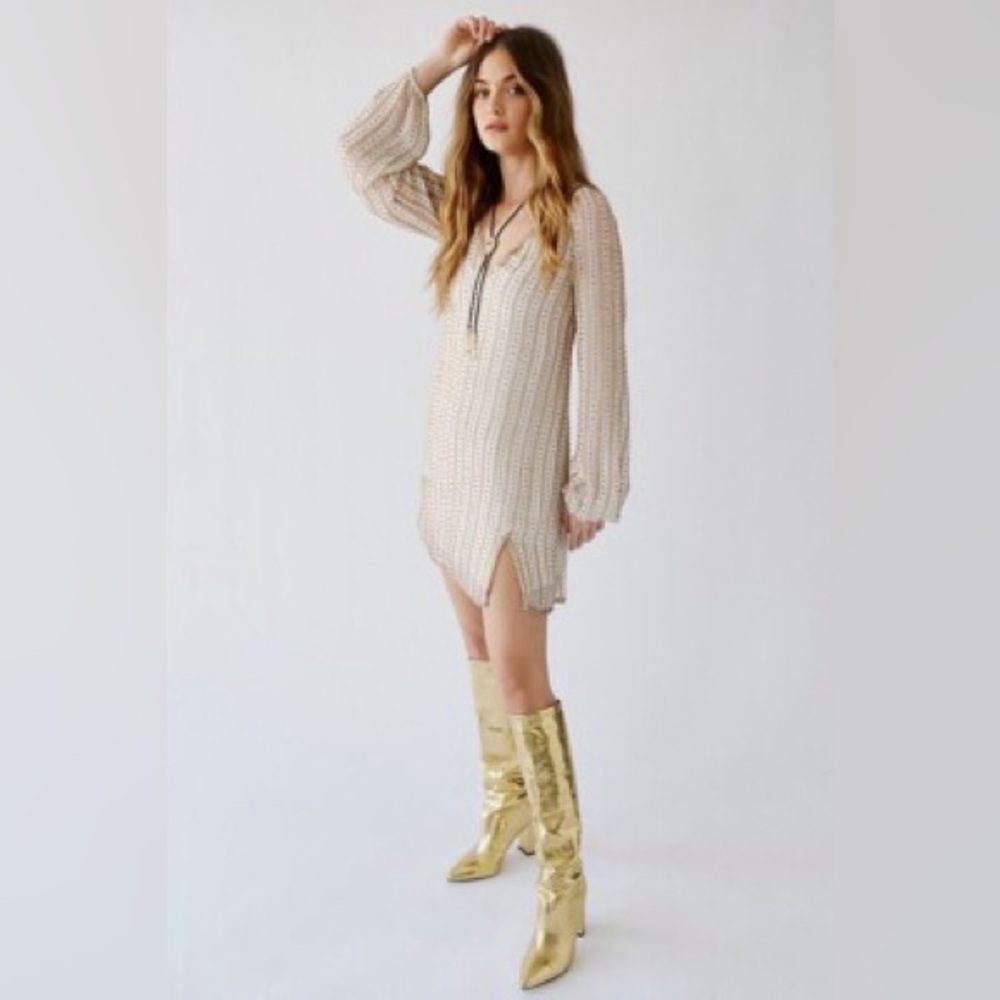 Free People Black Magic Mini Dress - Cream